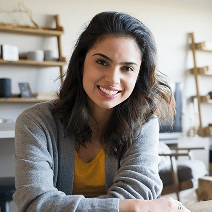 woman smiling