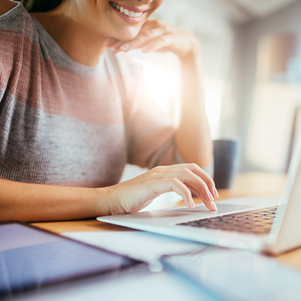 The Benefits woman on laptop