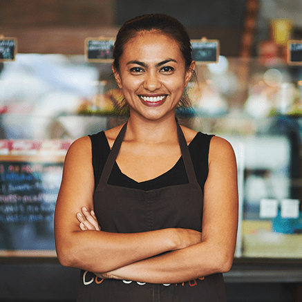 woman smiling