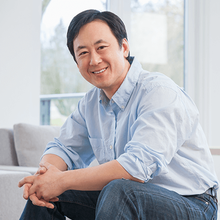 Perfect, Low Volume Checking Male sitting on couch